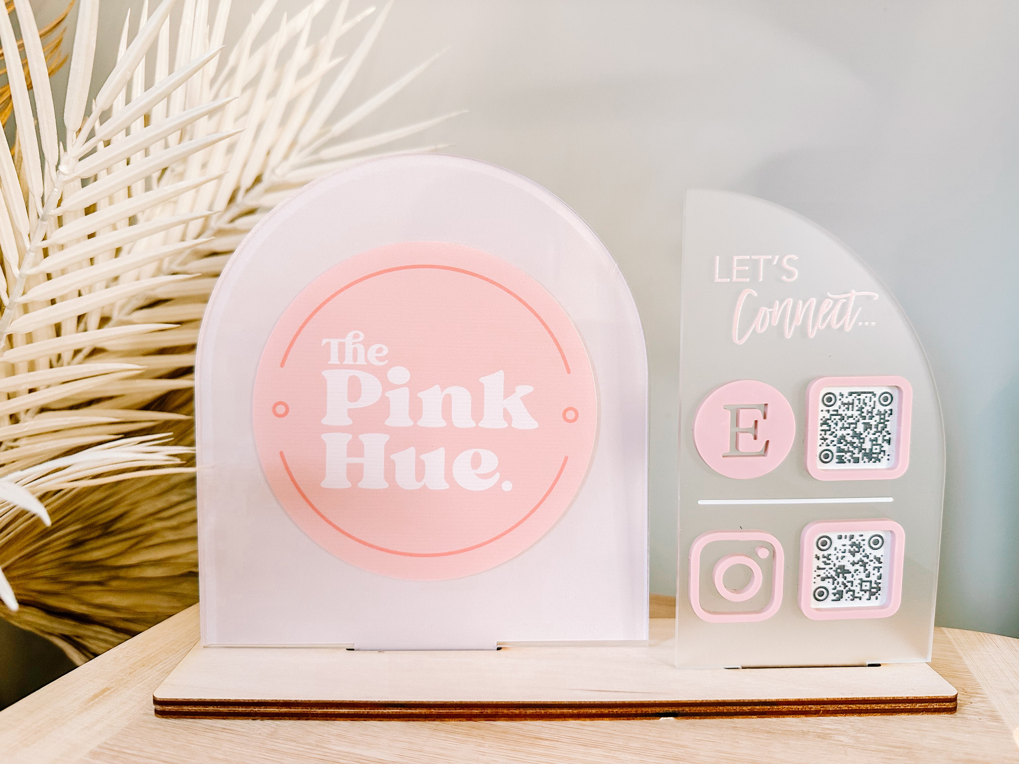 Triple Icon and QR Code Instagram Business Social Media Sign