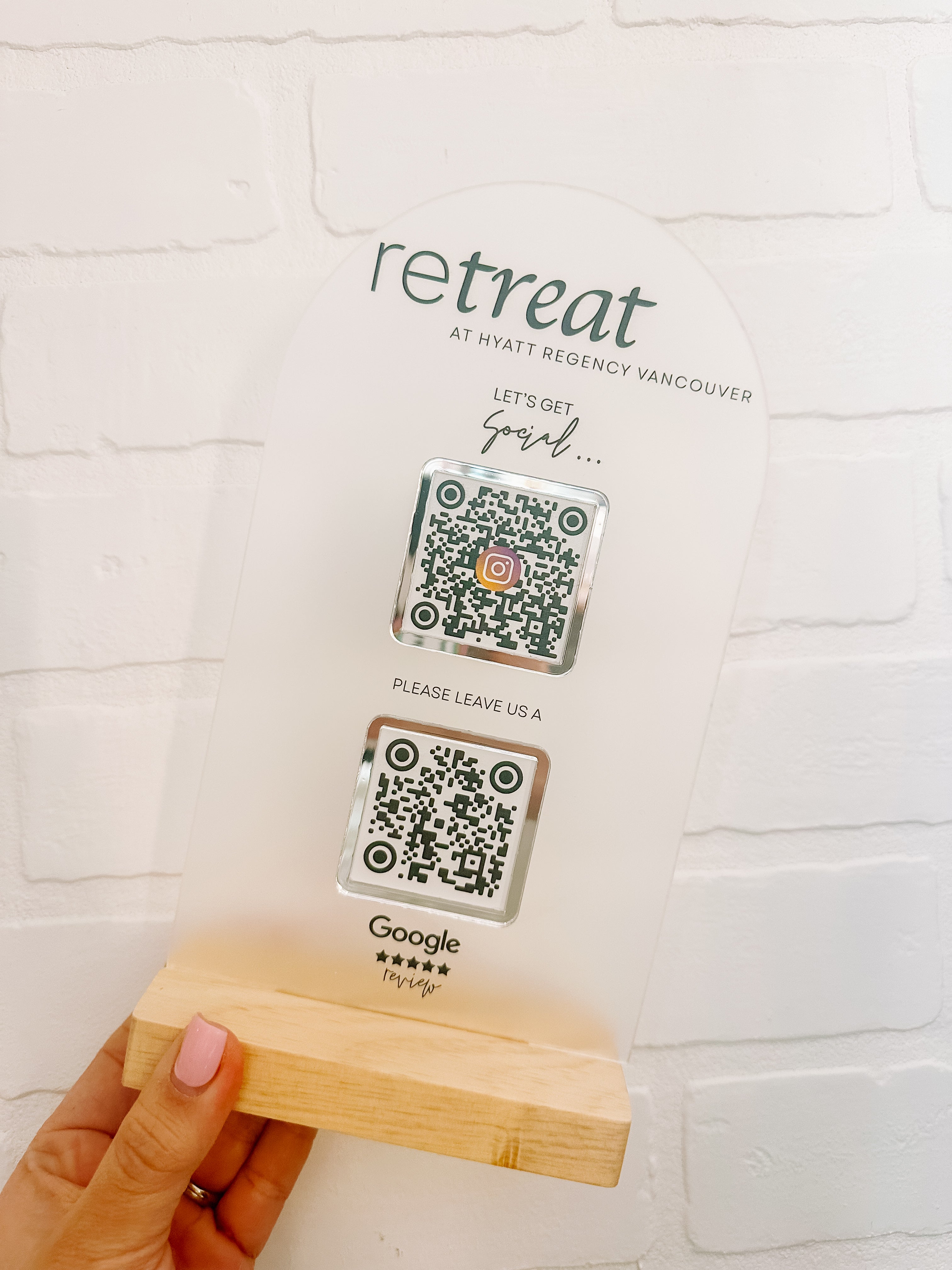 Business Review Link or Social Media QR Code sign