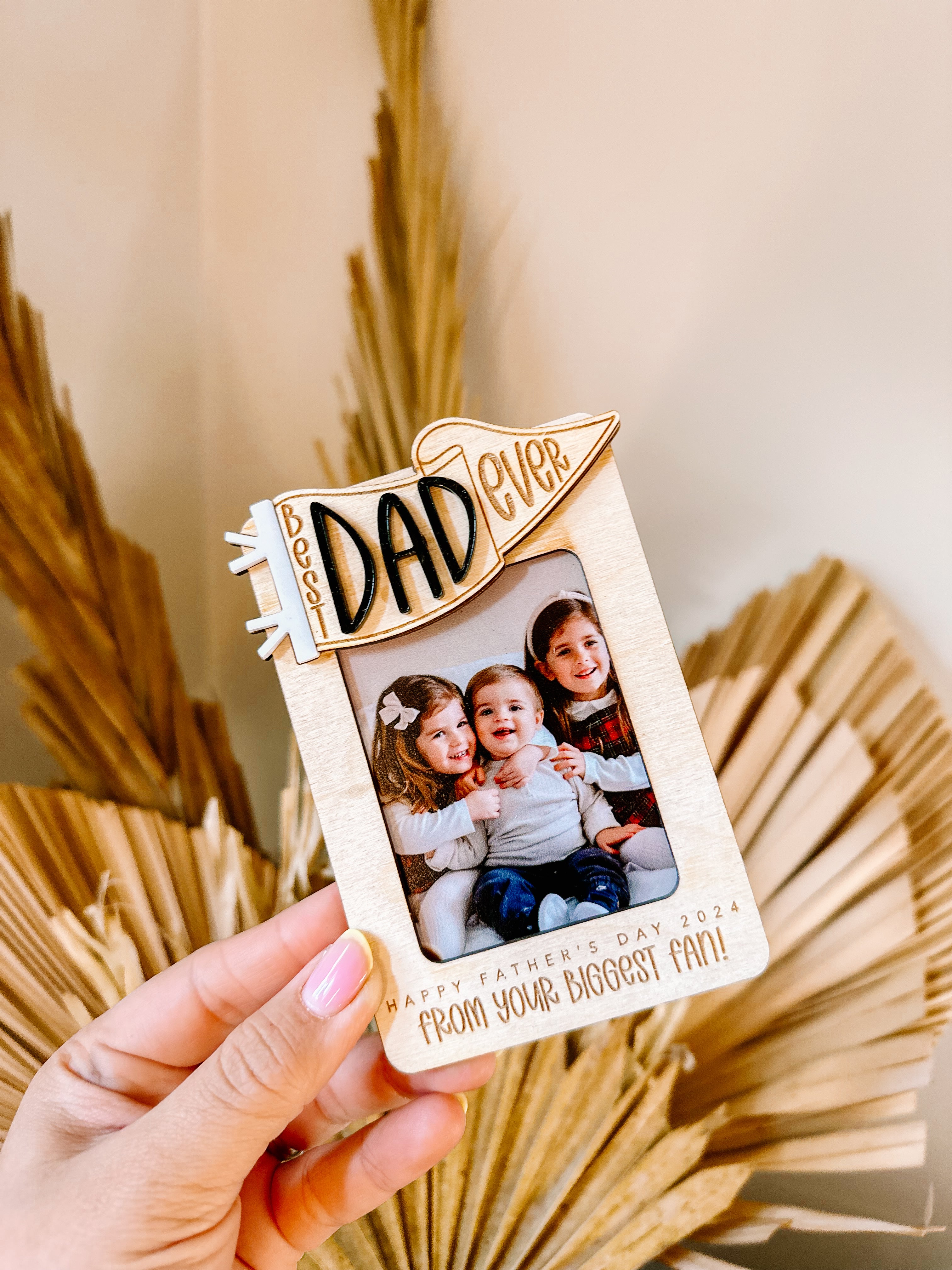 Father’s Day wooden printed visor clip