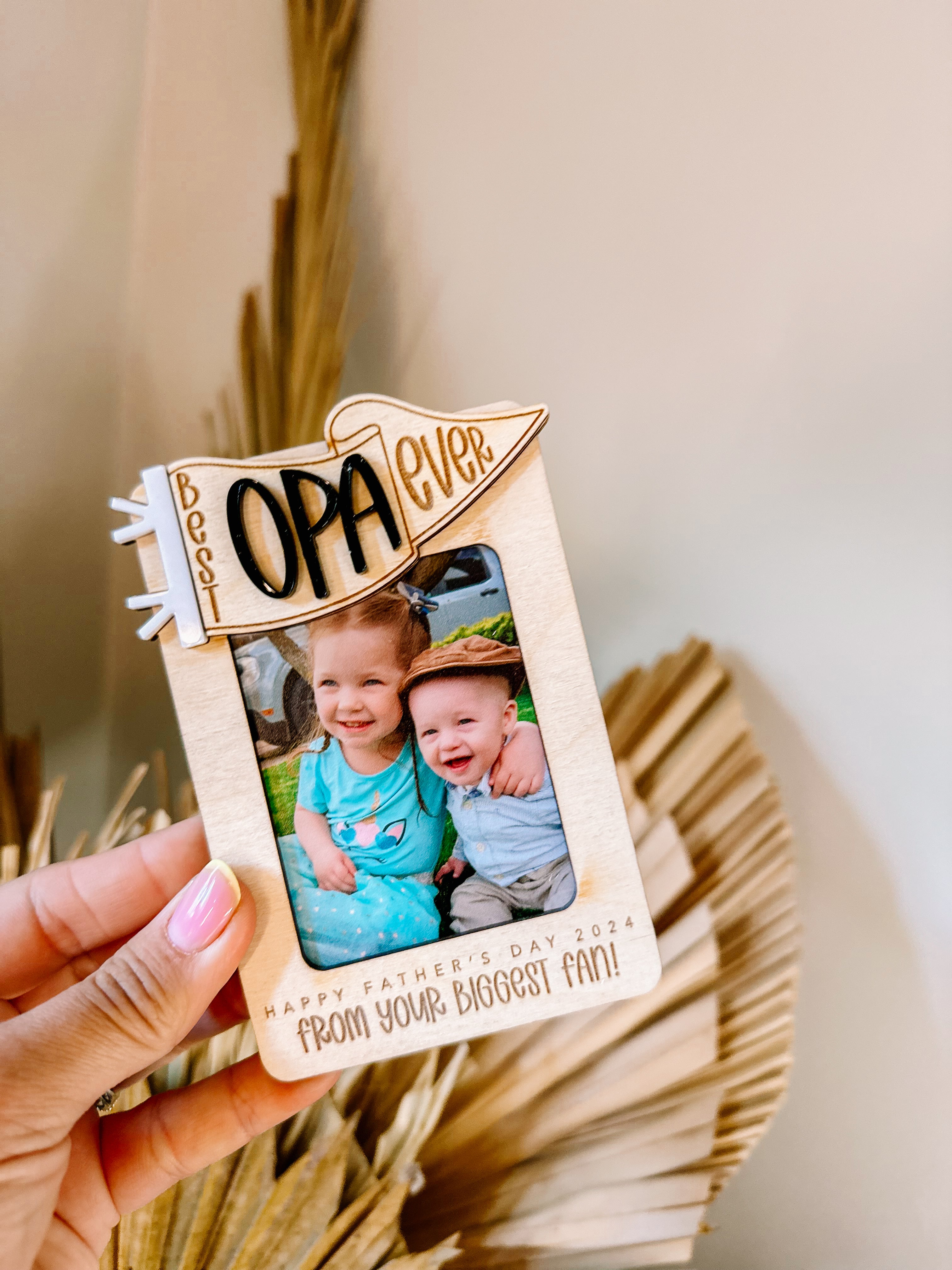 Father’s Day wooden printed visor clip