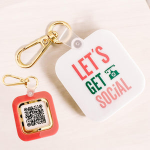 QR CODE KEYCHAIN WITH LOGO