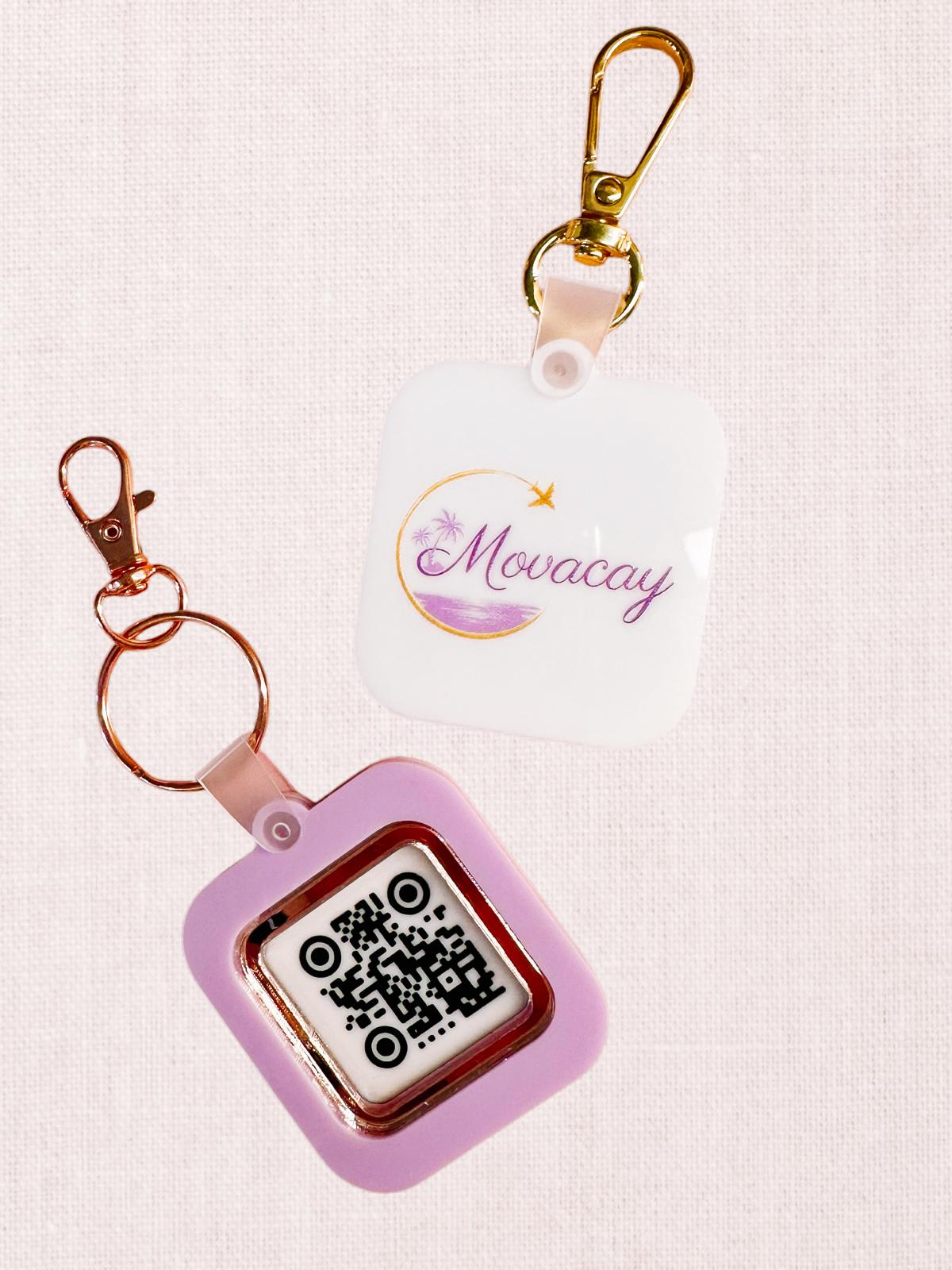 QR CODE KEYCHAIN WITH LOGO