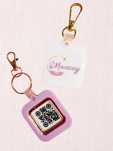 QR CODE KEYCHAIN WITH LOGO