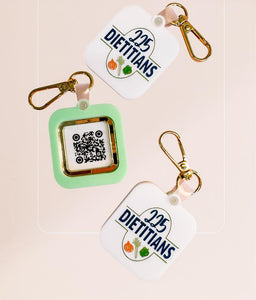 QR CODE KEYCHAIN WITH LOGO