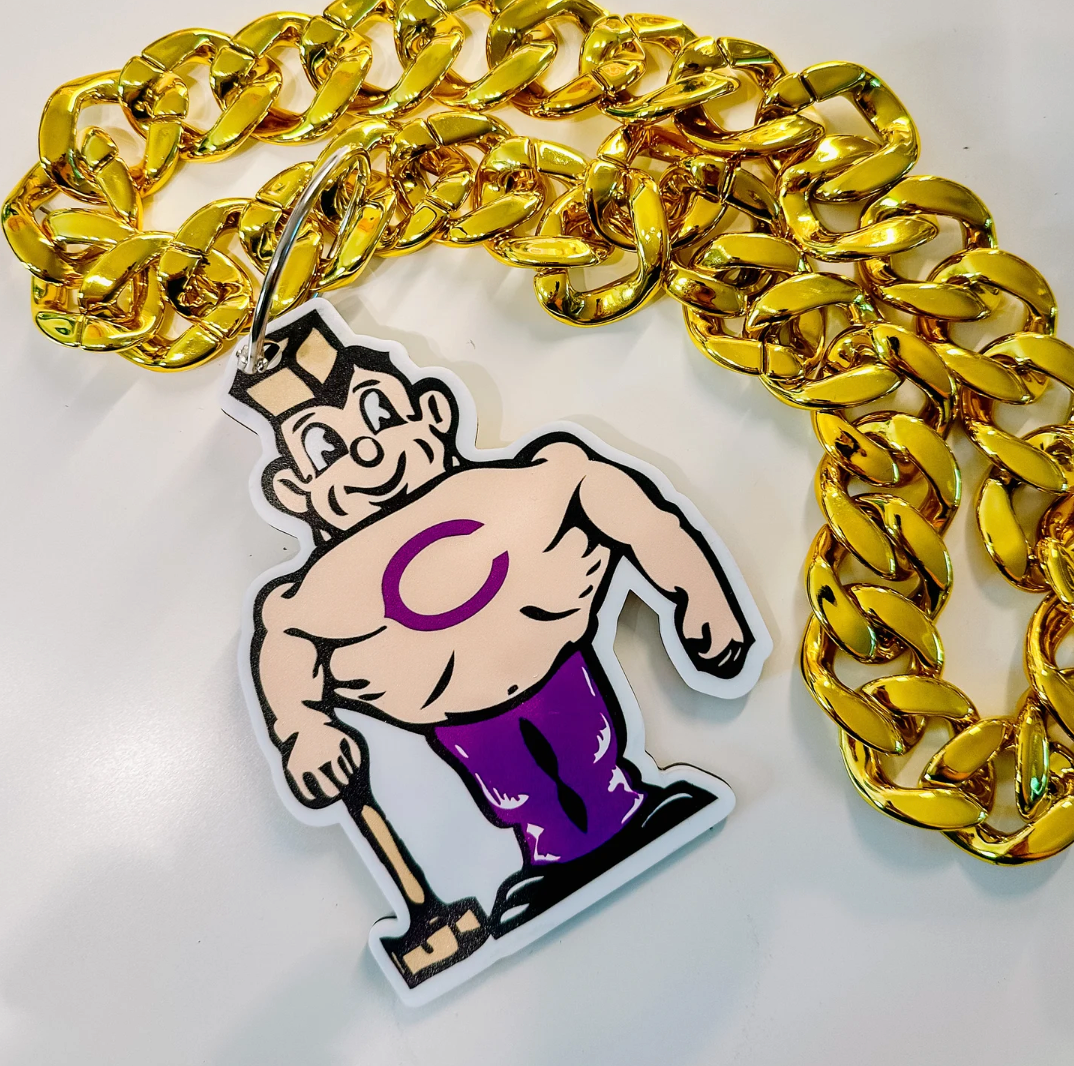 Custom uv printed Oversized Sports Chains / Gold oversized chain / Player of the game reward/ Custom Swag Bling