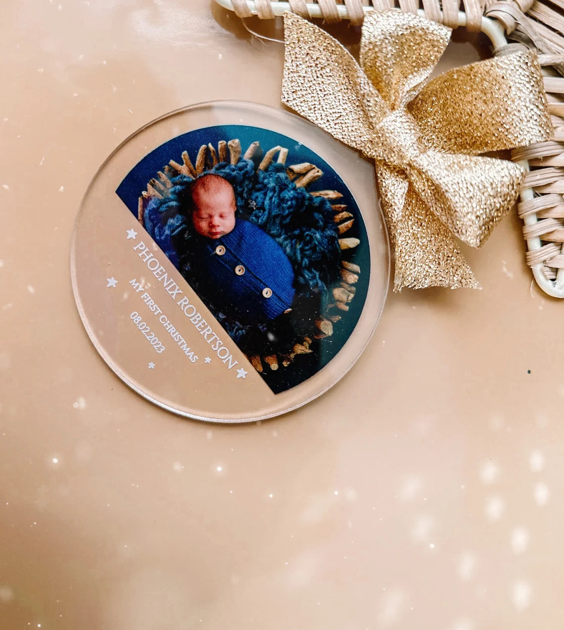 Personalized Baby's First Christmas, 2024 Christmas Ornament, First Christmas, Photo Ornament, Christmas Ornament, Custom Ornament, 2024