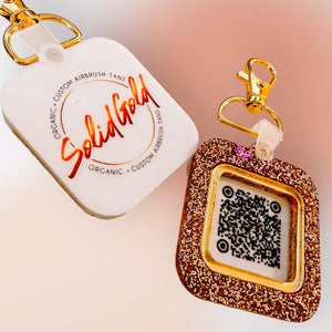 QR CODE KEYCHAIN WITH LOGO