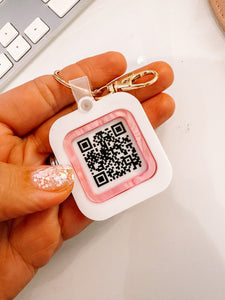 QR CODE KEYCHAIN WITH LOGO