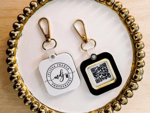 QR CODE KEYCHAIN WITH LOGO