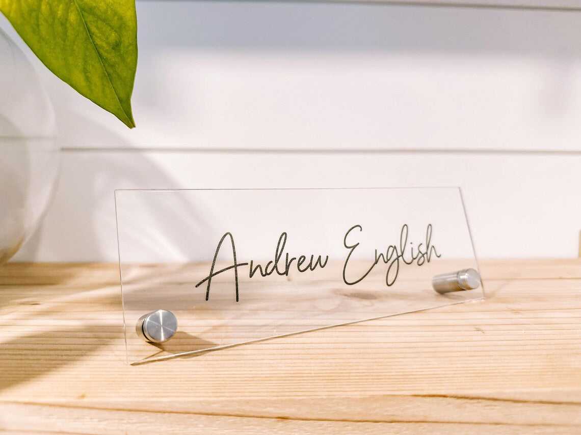 Personalized Company Logo Name Plate, Custom Logo Name Plate, CoWorker Gift, Office Name Plate, New Job Gift, Custom Office Name Sign Decor