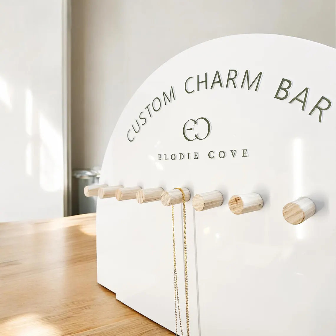 Necklace Stands, Wood and Acrylic, Jewelry Organizer for stores, Jewelry display stand, Necklace holder, charm bar display for necklaces