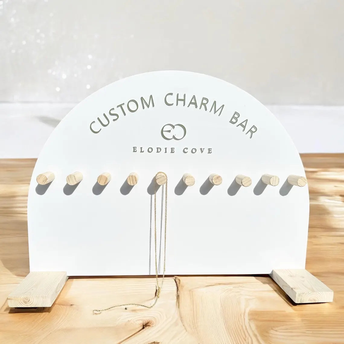 Necklace Stands, Wood and Acrylic, Jewelry Organizer for stores, Jewelry display stand, Necklace holder, charm bar display for necklaces