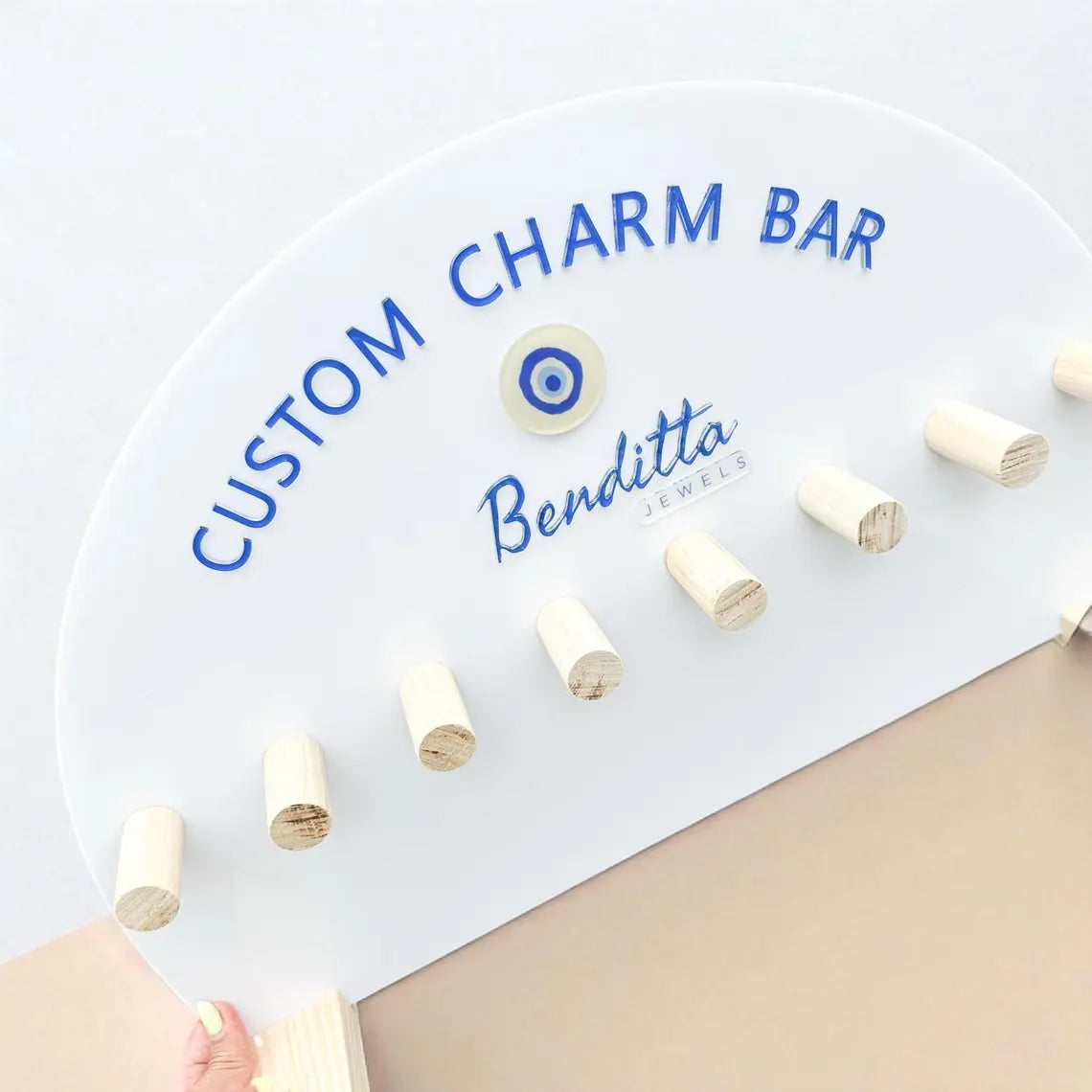 Necklace Stands, Wood and Acrylic, Jewelry Organizer for stores, Jewelry display stand, Necklace holder, charm bar display for necklaces