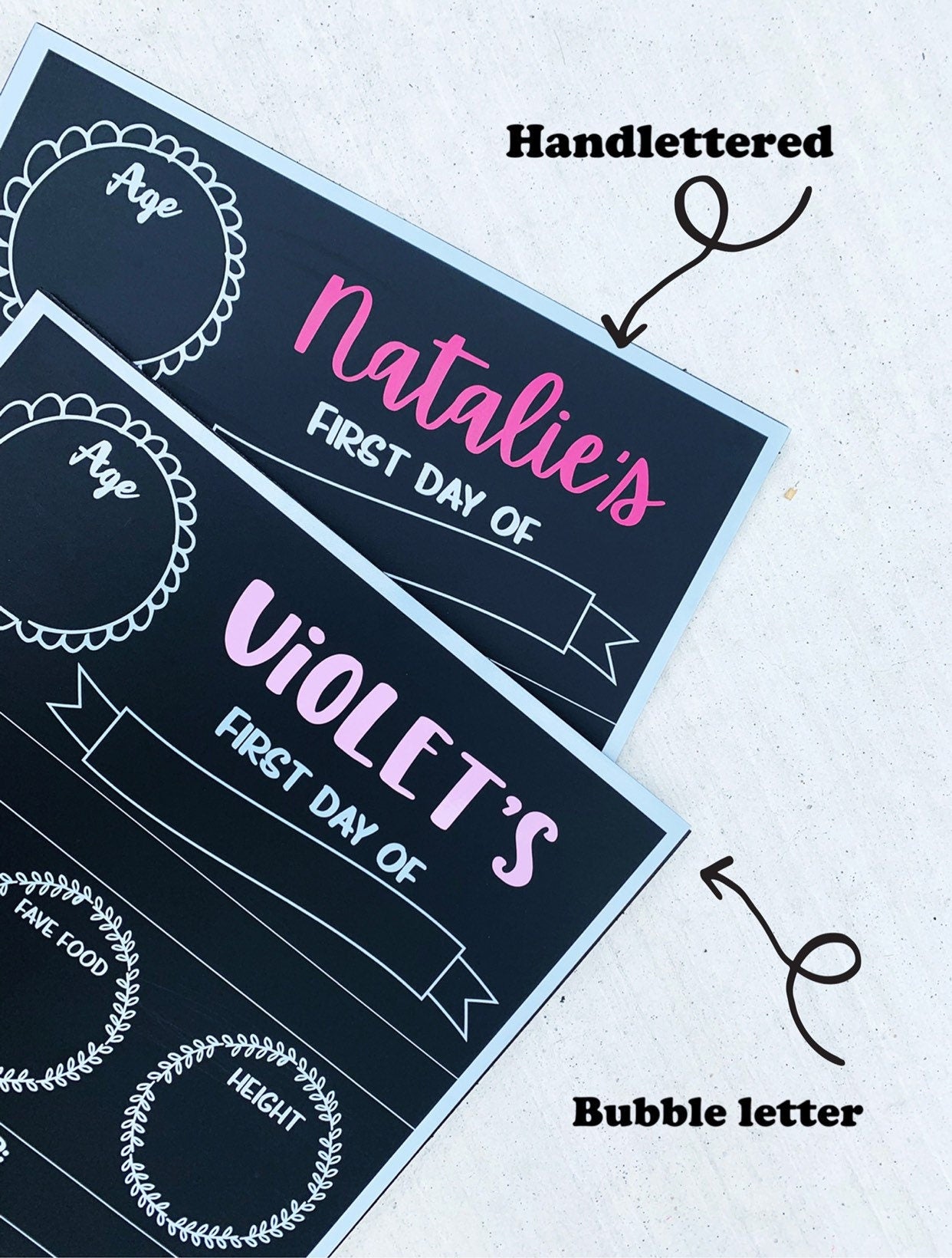 Personalized First Day of School Sign, Back to School Prop, Custom School Board, Reusable Dry Erase Sign for 1st, Milestone Board