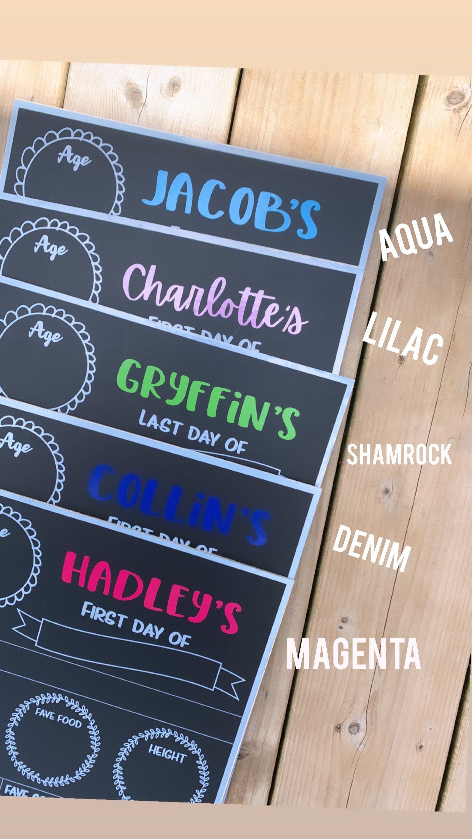 Personalized First Day of School Sign, Back to School Prop, Custom School Board, Reusable Dry Erase Sign for 1st, Milestone Board