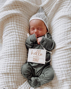 Hello My name is Birth Announcement Sign