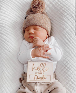 Hello My name is Birth Announcement Sign