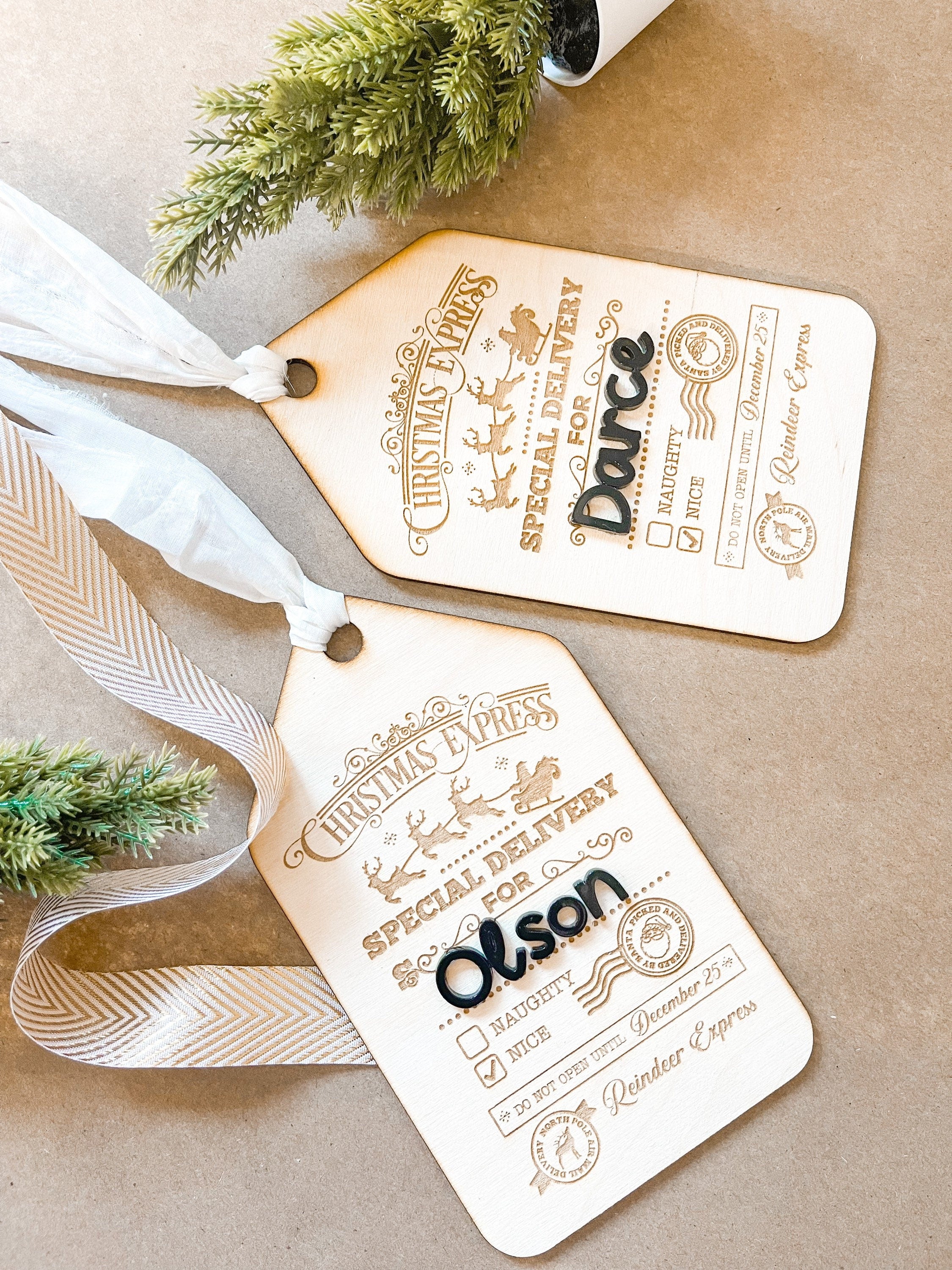 North Pole Express Gift Tag for Christmas
