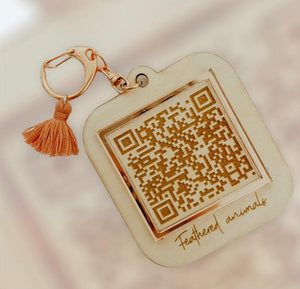 Keychain with QR Code