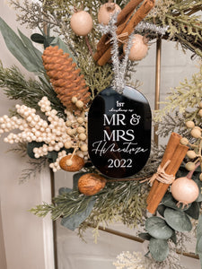 Mr and Mrs Christmas Ornament