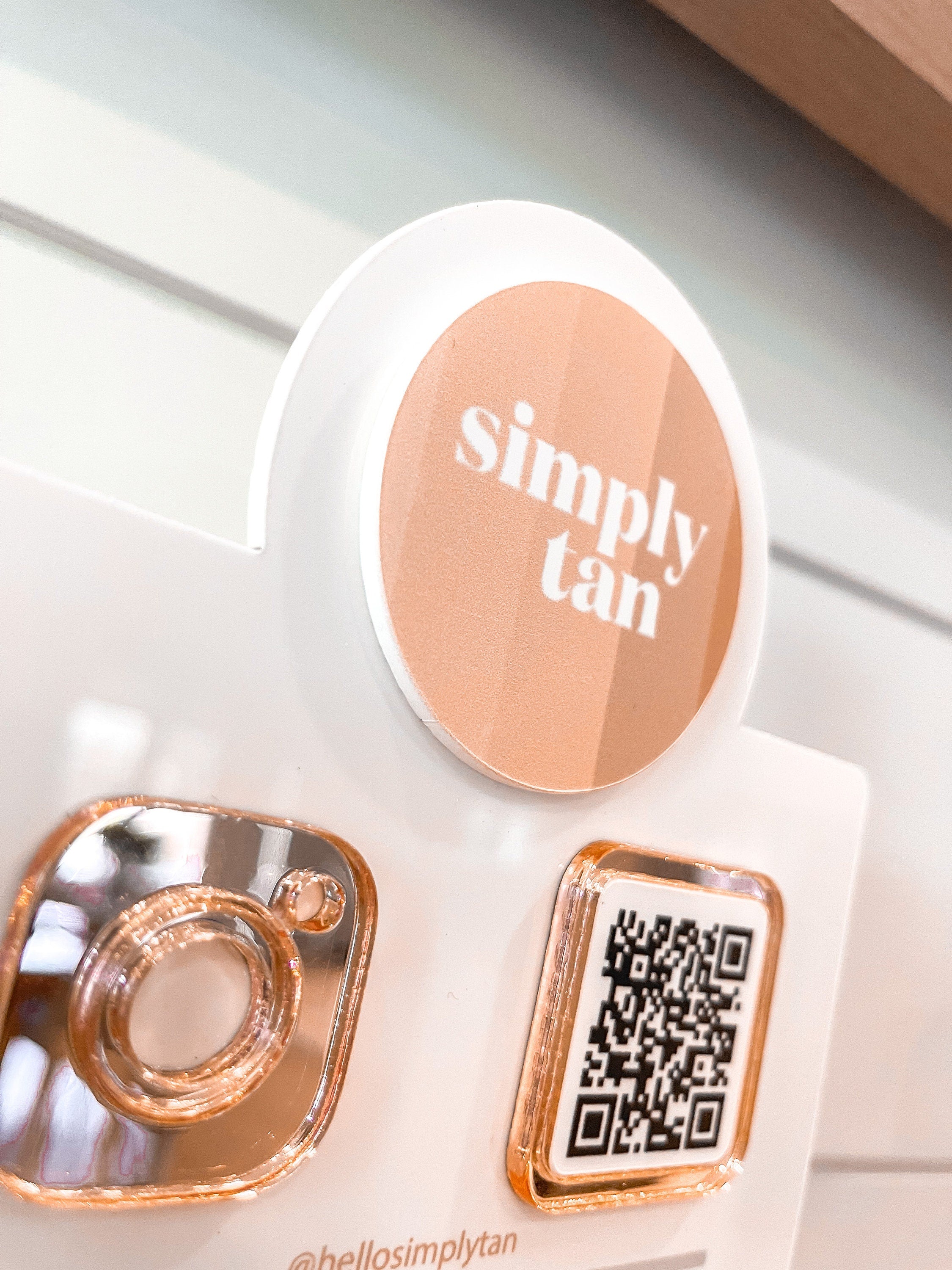 Triple QR Code Sign Business Logo