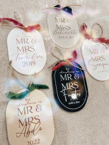 Mr and Mrs Christmas Ornament