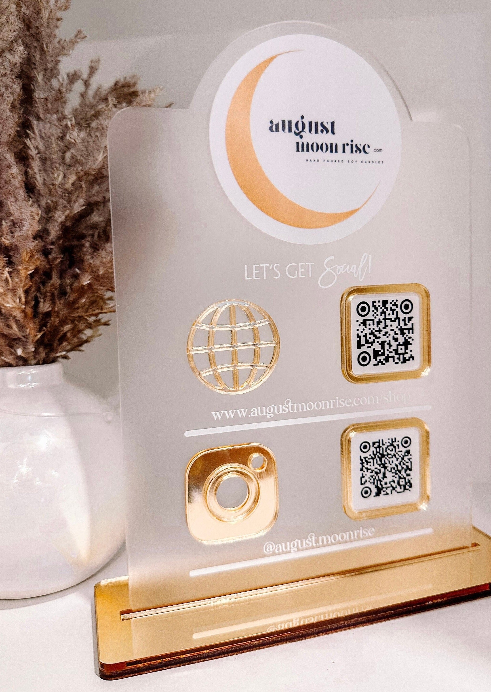 Dual QR Code Sign with Business Logo