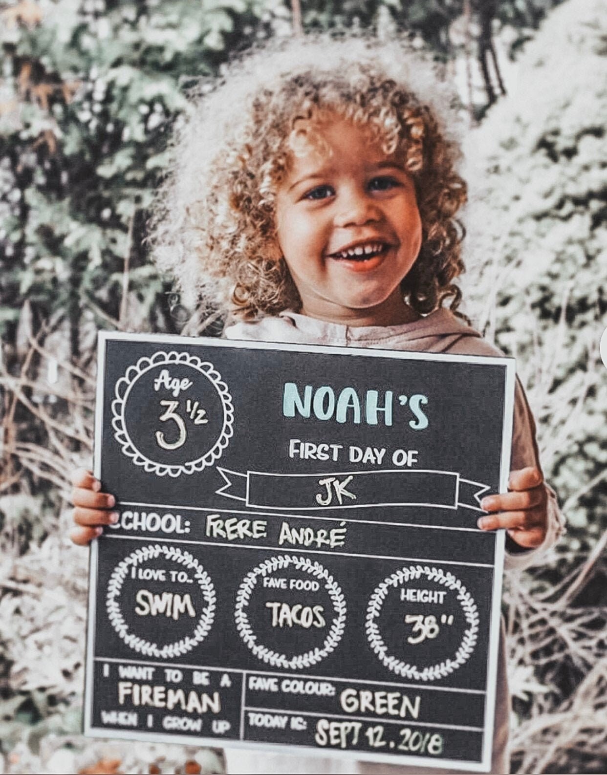 Personalized First Day of School Sign, Back to School Prop, Custom School Board, Reusable Dry Erase Sign for 1st, Milestone Board